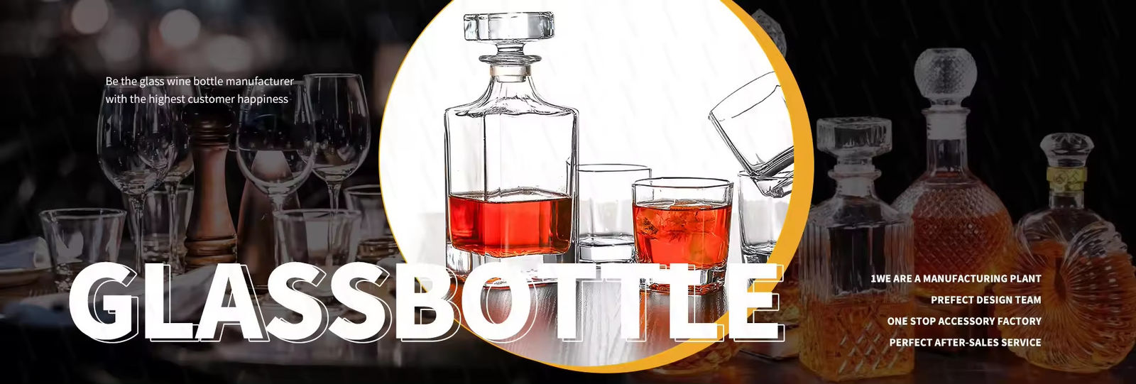 Botella de vidrio de vodka